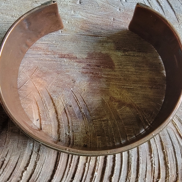 Braided Copper Cuff Bracelet - Picture 2 of 4